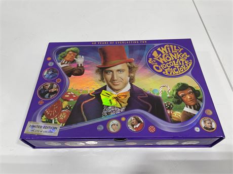 LIMITED EDITION WILLIE WONKA & THE CHOCOLATE FACTORY BLURAY 3 DISC SET IN BOX