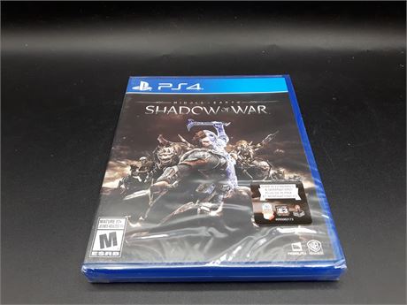 SEALED - SHADOW OF WAR - PS4