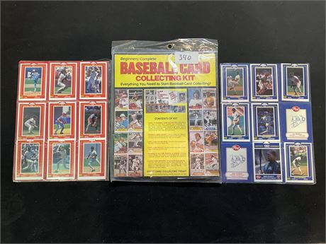 BEGINNERS BASEBALL COLLECTING KIT (SEALED) & POST CEREAL CARDS