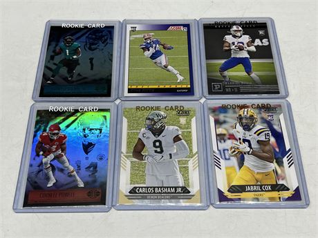 6 NFL ROOKIE CARDS