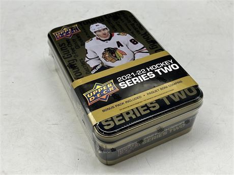 SEALED UPPER DECK 2021/22 NHL SERIES TWO YOUNG GUNS TIN