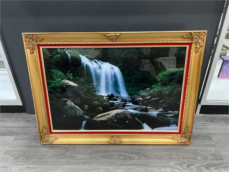 VINTAGE WATERFALL MOTION LAMP / PICTURE - 35”x24”