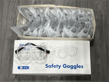 30 PAIRS OF NEW SAFETY GOGGLES