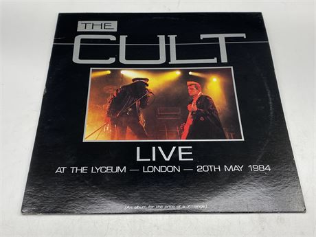 THE CULT - LIVE AT THE LYCEUM - LONDON - 20TH MAY 1984 - EXCELLENT (E)