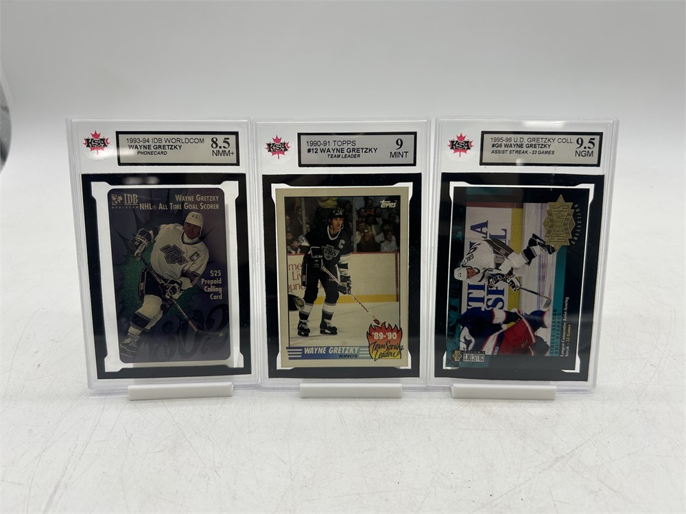 Urban Auctions - (3) KSA GRADED WAYNE GRETZKY CARDS