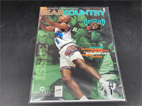 (1ST GAME EVER)VANCOUVER GRIZZLIES 1995 MAGAZINE