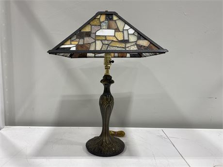 STAINED GLASS LAMP (25” tall)