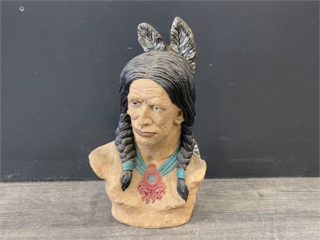 INDIGENOUS CERAMIC BUST (20” TALL)