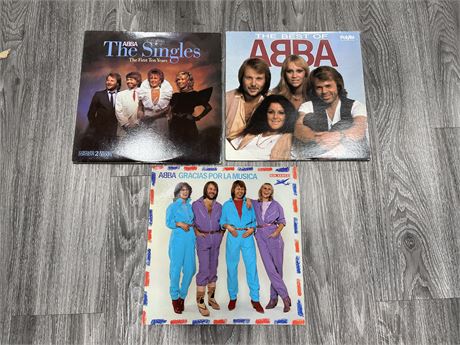 3 MISC ABBA RECORDS (GOOD CONDITION)