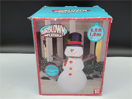 AIRBLOWN INFLATABLE 6" SNOWMAN 2013 BY GEMMY