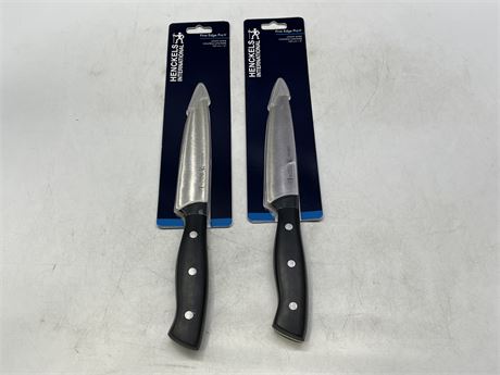 2 SEALED HENCKELS FINE EDGE PRO V UTILITY KNIFES