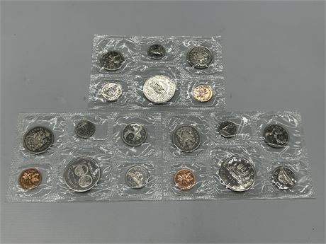 (3) 1973-1975 UNCIRCULATED COIN SETS