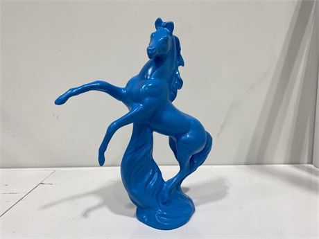 BLUE MCM HORSE FIGURE (17” tall)