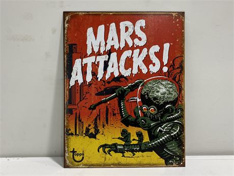 MARS ATTACKS METAL SIGN (12.5”x16”)