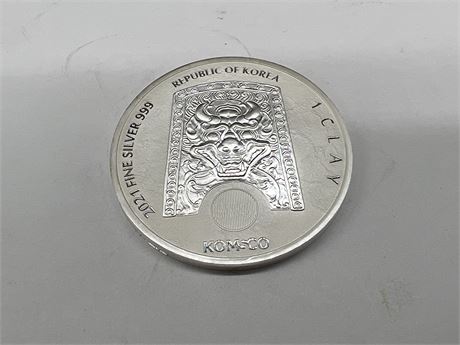 1 OZ 999 FINE SILVER REPUBLIC OF KOREA COIN