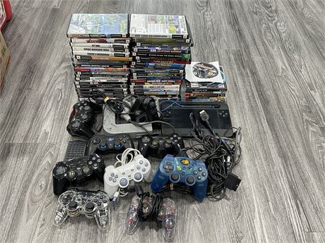 (AS-IS)  LOT OF PLAYSTATION GAMES & CONTROLLERS (MOST DISCS RESURFACED)