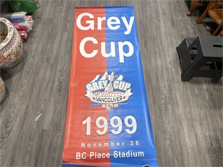GREY CUP 1999 BANNER FULL SIZE ON FIELD (32”x79”)