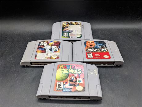 4 NINTENDO 64 GAMES - TESTED & WORKING