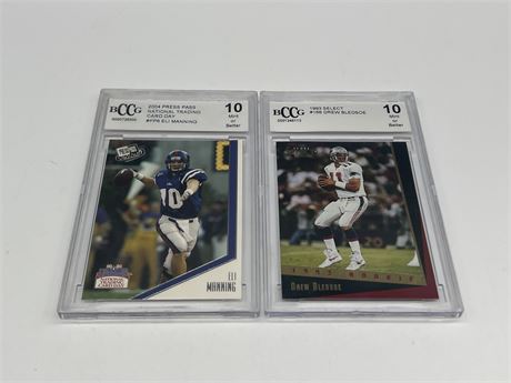 (2) BCCG GRADED 10 FOOTBALL CARDS