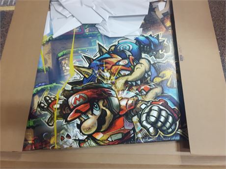 LIMITED EDITION MARIO STRIKERS STANDEE - NEW IN BOX