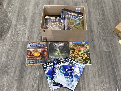 BOX OF RPG BOOKS & SOME OTHER