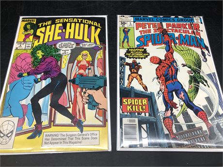 SHEHULK #4 & PETER PARKER THE SPECTACULAR SPIDER-MAN #5