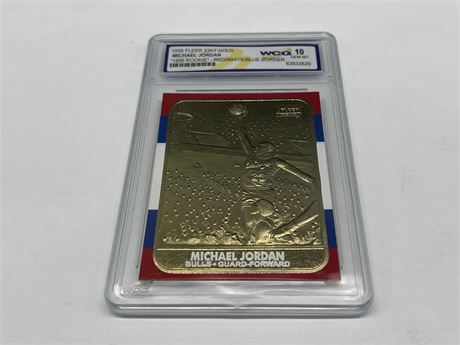 WCG 10 MICHAEL JORDAN 1998 FLEER 23KT GOLD CARD