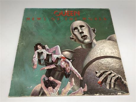 QUEEN “NEWS OF THE WORLD” LP (SCRATCHED)