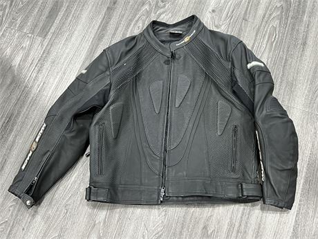 MADE 2 RACE LEATHER MOTORCYCLE JACKET SIZE 2XL
