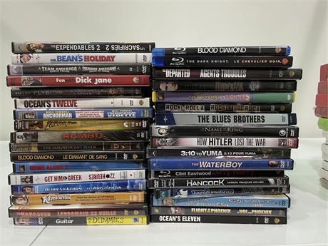 LOT OF DVDS (SOME NEW / 2 BLU-RAY)