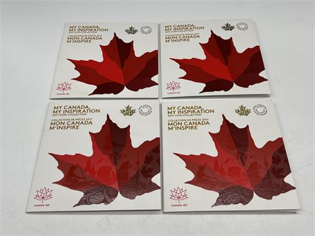 4 ROYAL CANADIAN MINT “MY CANADA MY INSPIRATION” COIN SETS