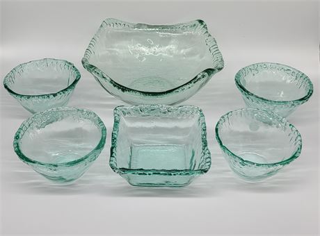 6PC RECYCLE GLASSWARE MADE IN SPAIN/EGYPT