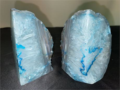 NEW AGATE BOOK ENDS (FROM BRAZIL)