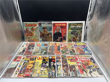 LOT OF VINTAGE COMICS - SOME EARLY 10c-12c BOOKS