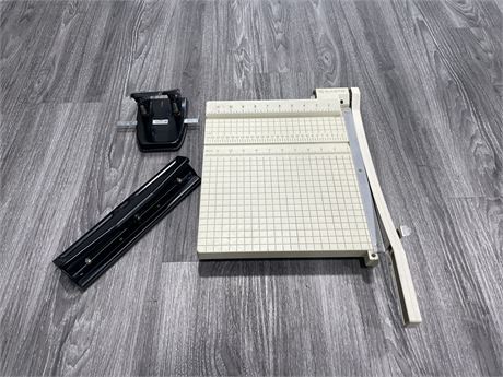 PAPER CUTTER / 2 HOLE & 3 HOLE PUNCHES