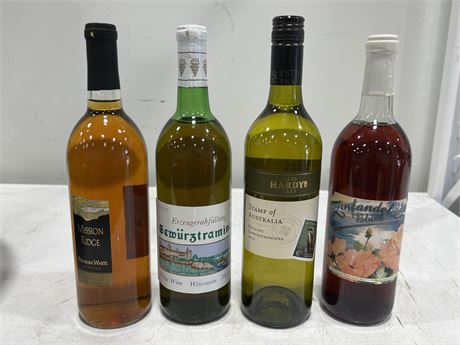 4 UNOPENED BOTTLES OF WINE