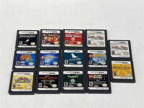14 ASSORTED DS GAMES