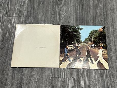 2 SCRATCHED BEATLES RECORDS