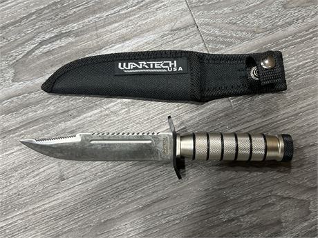 NEW WARTECH KNIFE W/BUILT IN COMPASS (9.5” long)