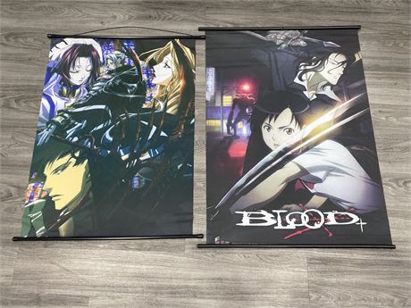 2 CLOTH ANIME POSTERS (32”X44”)