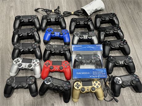 LOT OF PS4 CONTROLLERS UNTESTED OR NOT WORKING (AS IS)