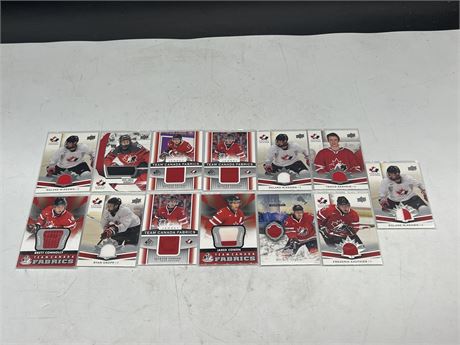 13 TEAM CANADA PATCH CARDS