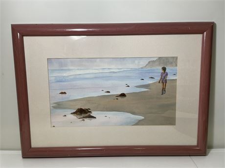 FRAMED WATER-COLOUR PAINTING SIGNED