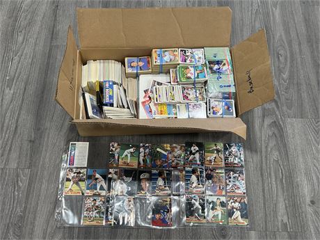 BOX OF ASSORTED 1990’s BASEBALL CARDS