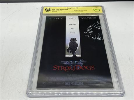 CBCS GRADE 9.8 STRAY DOGS #5 (second print) SIGNED BY TONE RODRIGUEZ