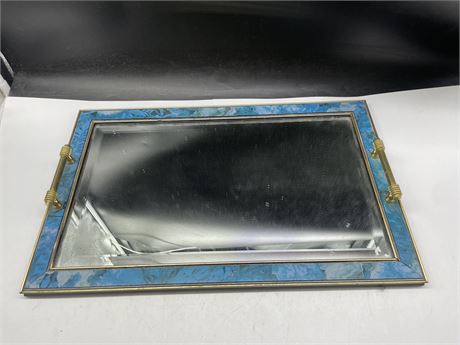 MIRRORED SERVING TRAY 19”x12”