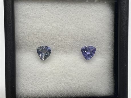 GENUINE TANZANITE TRILLIANTS - 0.66CT