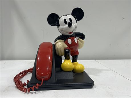 VINTAGE MICKEY MOUSE PHONE - 13” TALL