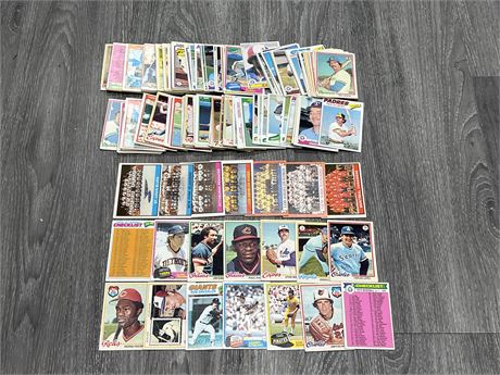 VINTAGE BASEBALL / SOME HOCKEY CARDS - 1970’s / EARLY 80’s