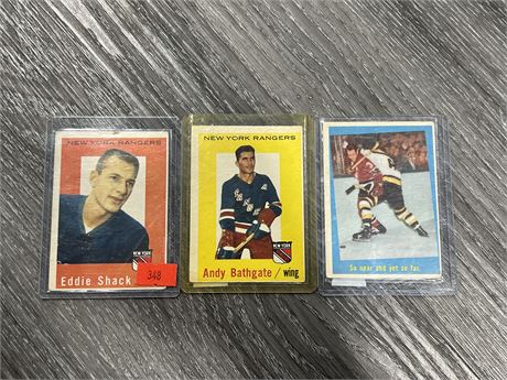 (3) 1959/60 NHL CARDS